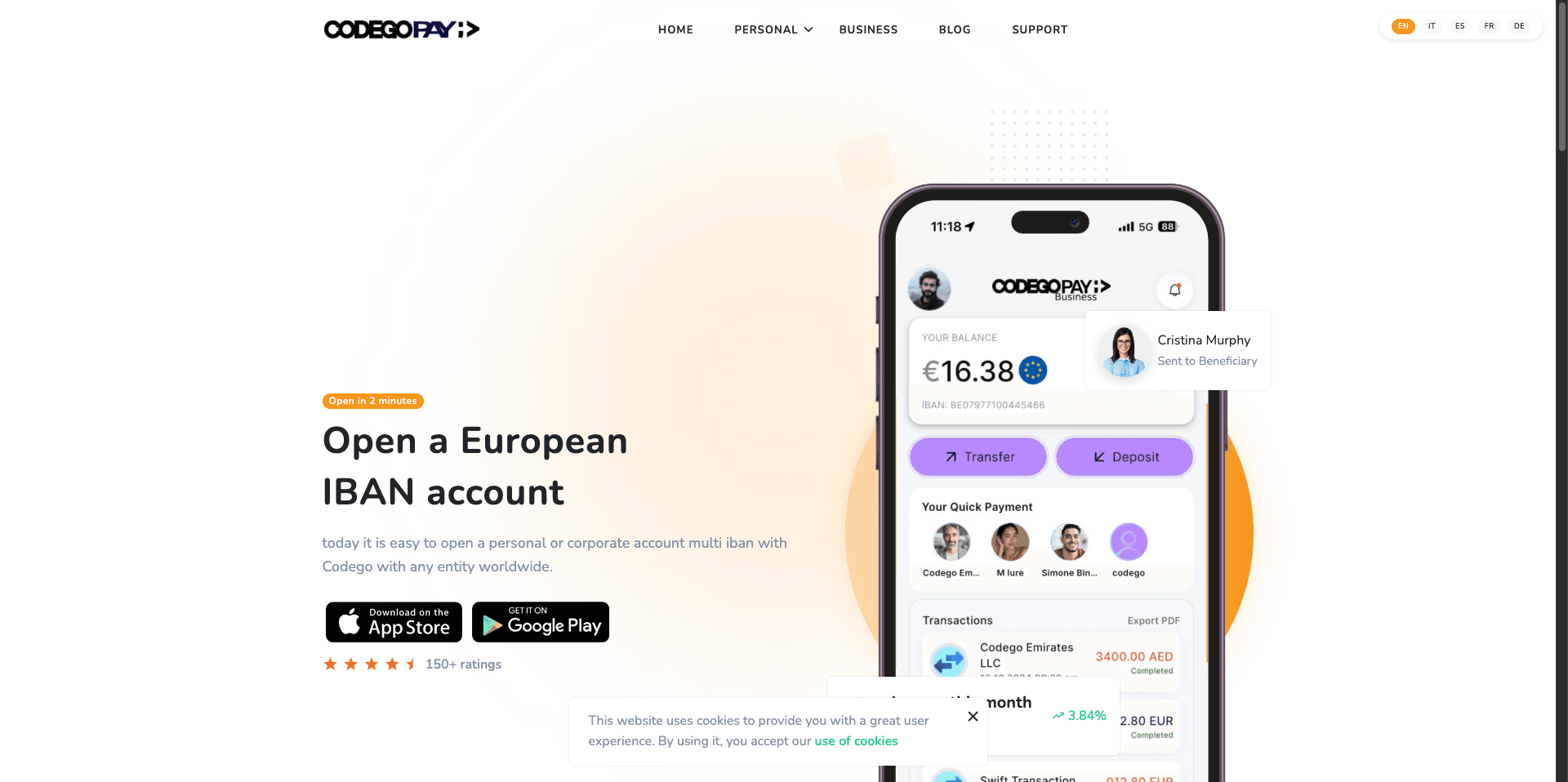 European FinTech Banking App at Codego